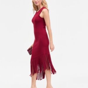 INC International Concepts Red Fringe Maxi Dress